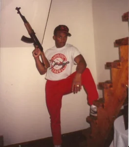 Young Jermaine Andre with Gun